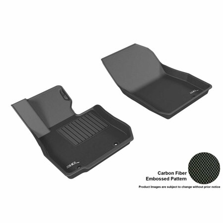 U-ACE 3D Maxpider Front Row Custom Fit All-Weather Kagu Black Floor Mat for2016 Mazda CX-3 Models L1MZ05111509